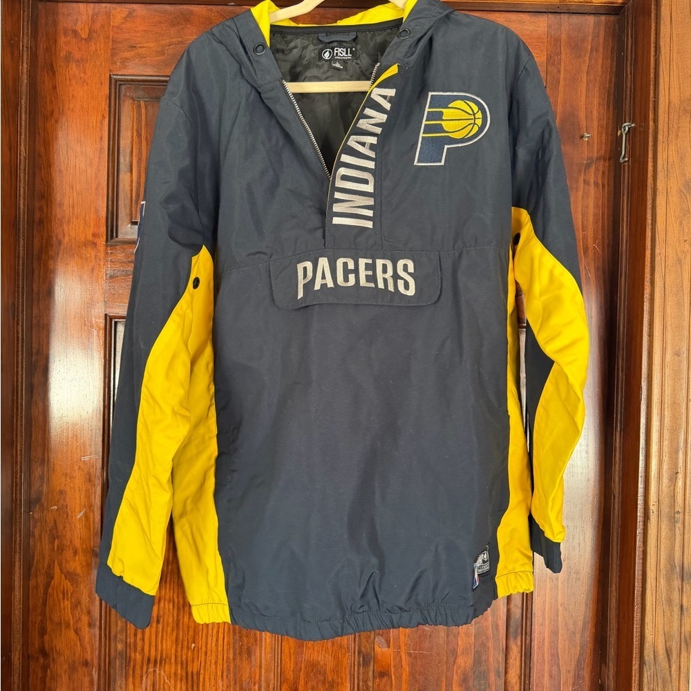 NBA Dark Blue and Yellow Pacers Jacket